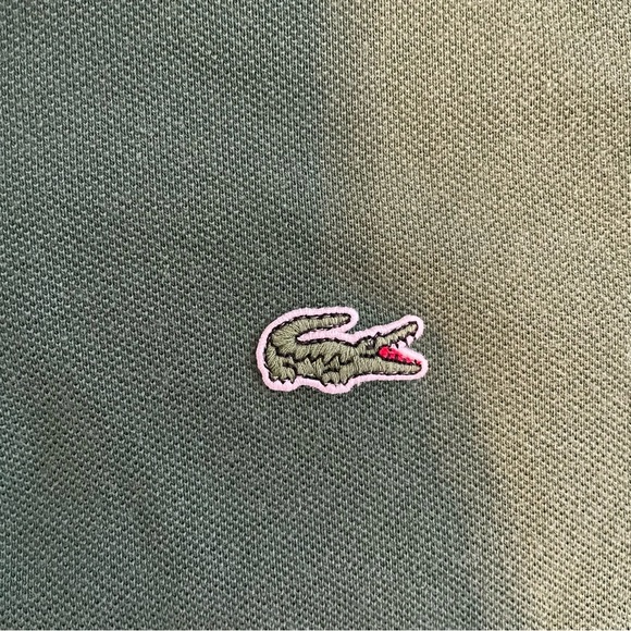 Lacoste Slim Fit Pique Short Sleeve Polo Shirt Evergreen Green size M / 4 - Picture 11 of 12